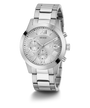 U0668G7 GUESS Mens 45mm Silver-Tone Chronograph Dress Watch alternate image