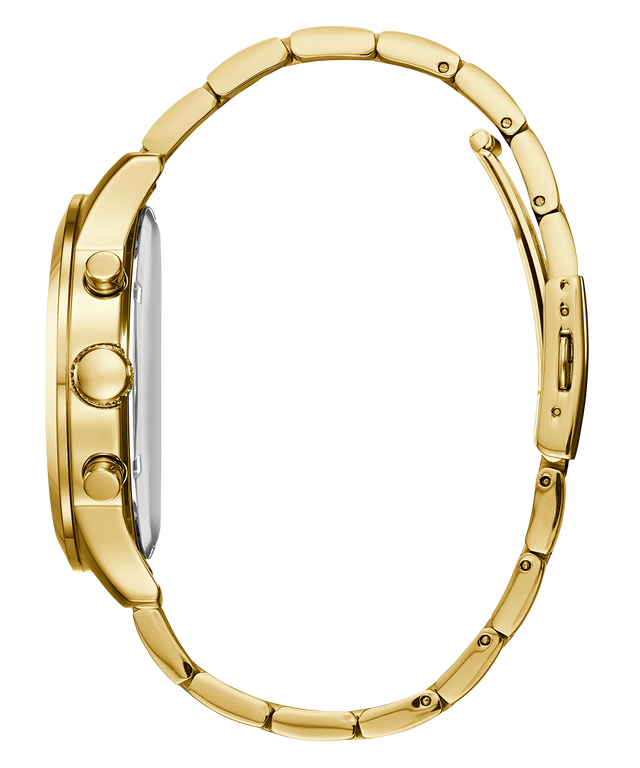 U0668G8 GUESS Mens 45mm Gold-Tone Chronograph Dress Watch profile image