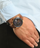 U0673G3 GUESS Mens Brown Rose Gold Tone Chronograph Watch primary image lifestyle