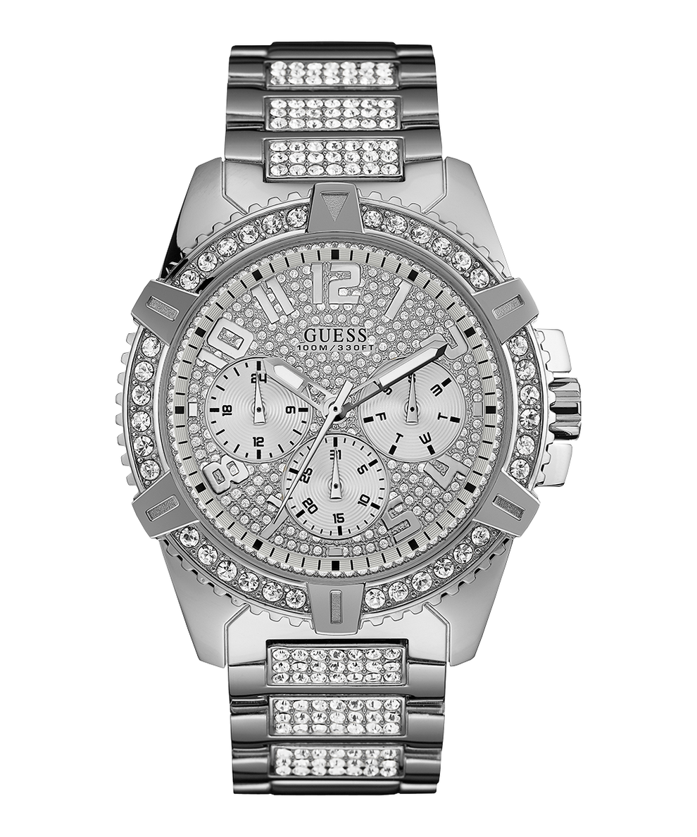 GUESS Mens Silver Tone GUESS Watch | US Multi-function - U0799G1 Watches