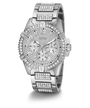 U0799G1 GUESS Mens 48mm Silver-Tone Multi-function Sport Watch alternate image