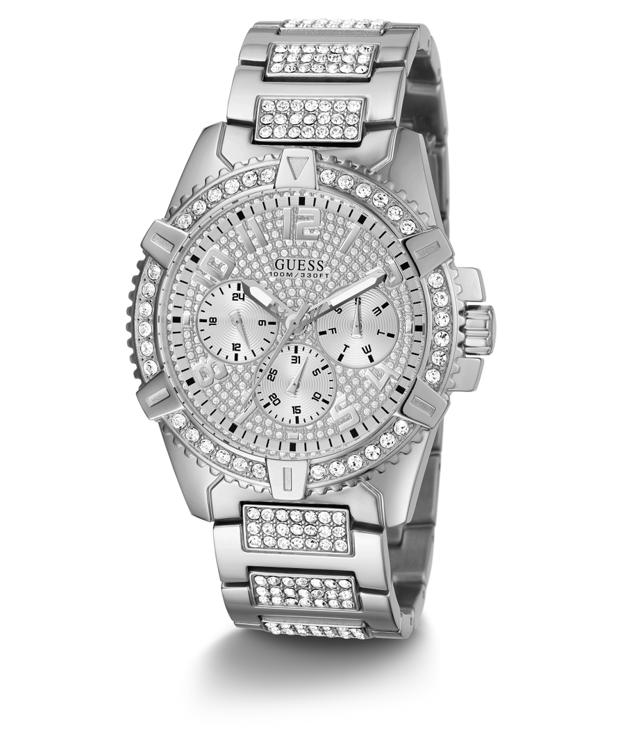 GUESS Mens Silver Tone Multi function Watch U0799G1 GUESS