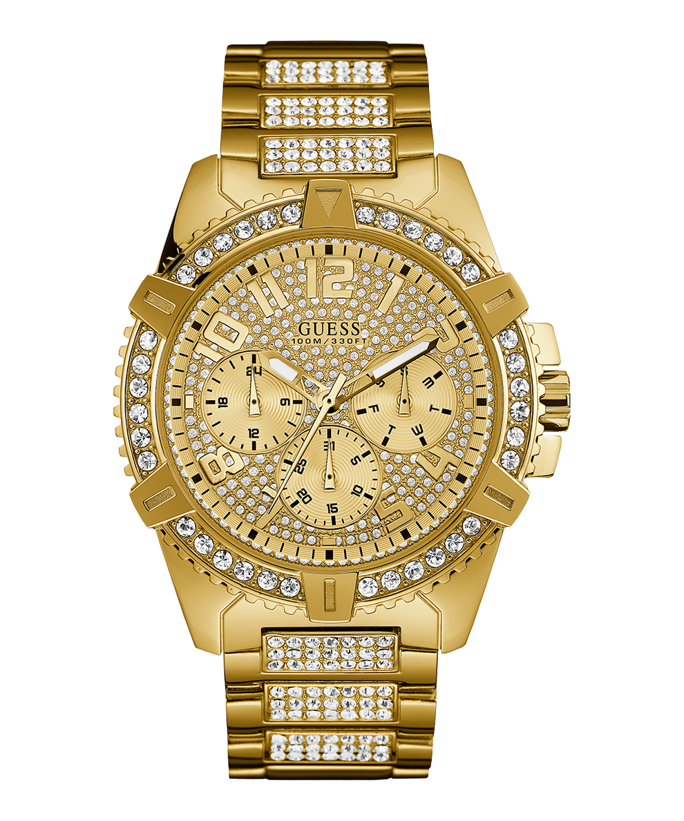 GUESS Mens Watches | US U0799G2 Watch Tone Gold - Multi-function GUESS