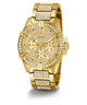U0799G2 GUESS Mens 46mm Gold-Tone Multi-function Sport Watch alternate image