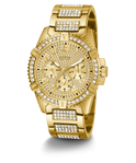 U0799G2 GUESS Mens 46mm Gold-Tone Multi-function Sport Watch alternate image