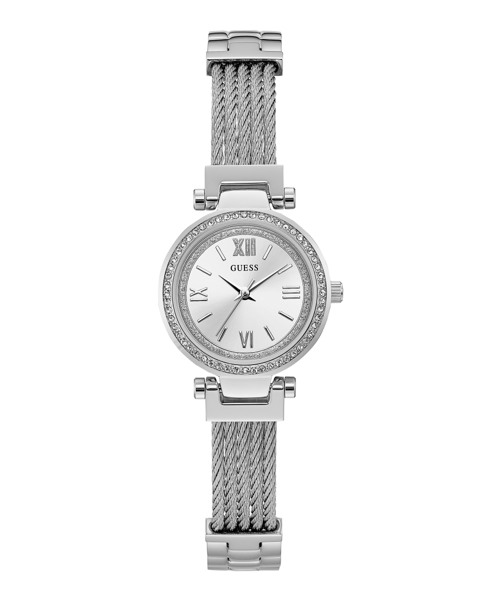 GUESS Ladies Silver Tone Analog Watch - U1009L1 | GUESS Watches US