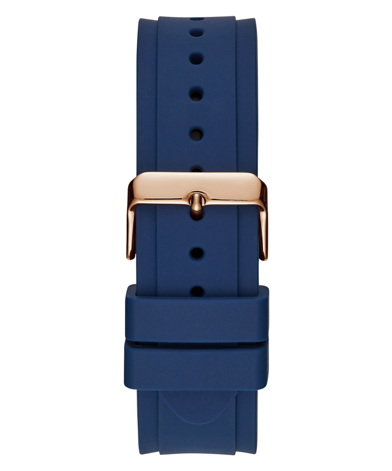 U1049G2 GUESS Mens 45mm Blue & Rose Gold-Tone Multi-function Sport Watch strap image