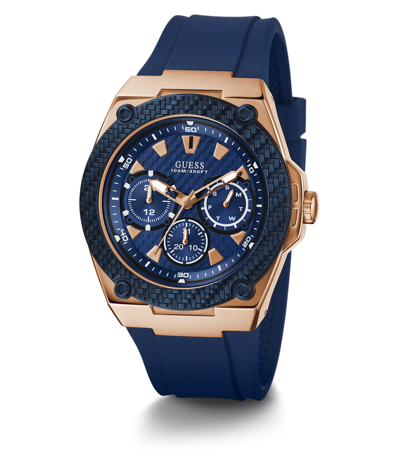 Guess blue gold watch best sale
