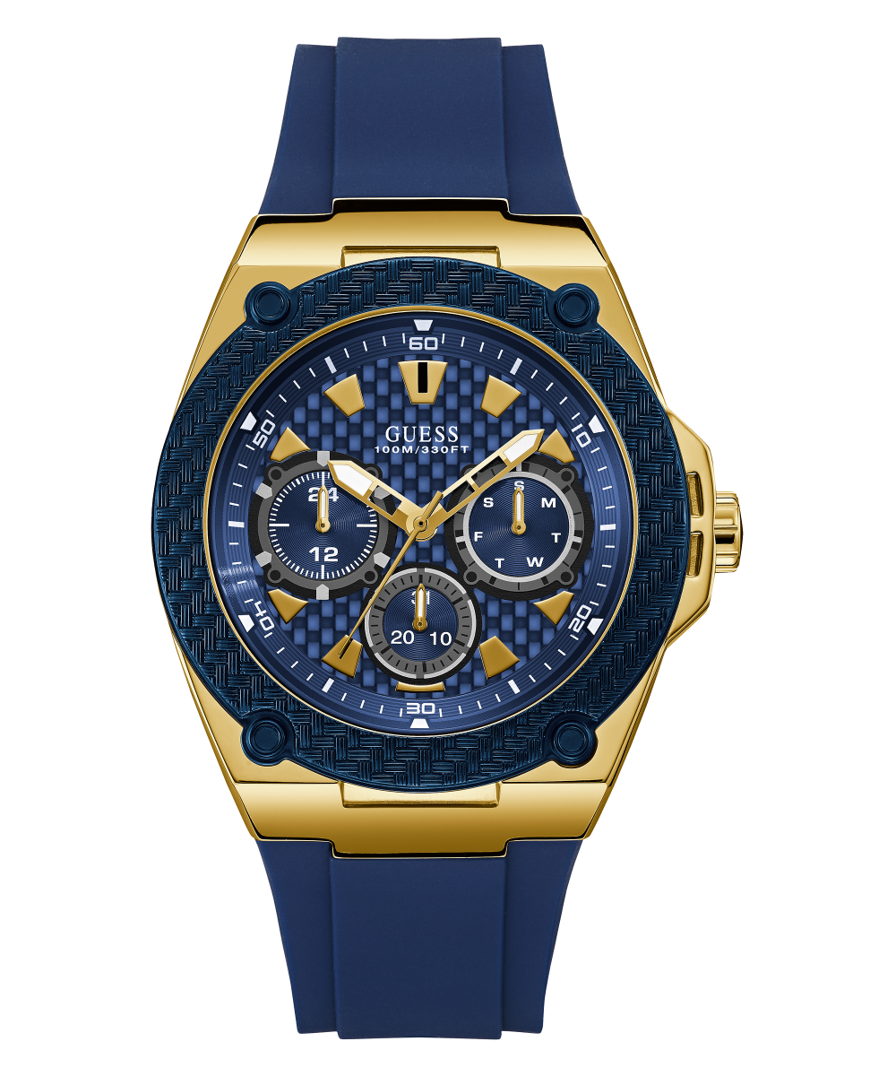 Blue-Tone Square Multifunction Watch | GUESS