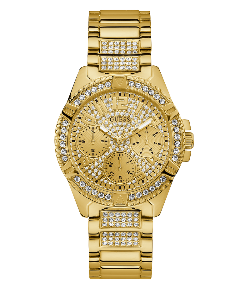 Guess Ladies Gold Dial, Case & Band Multi-Function Analog Watch - W1156L2 GUESS Guess Ladies Gold Dial, Case & Band Multi-Function Analog Watch - W1156L2 GUESS