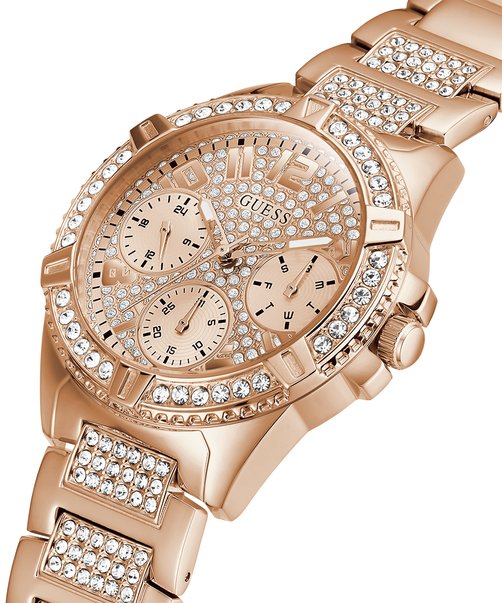 U1156L3 GUESS Ladies 40mm Rose Gold-Tone Multi-function Sport Watch caseback (with attachment) image lifestyle