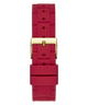 U1157L2 GUESS Ladies 38mm Red & Gold-Tone Multi-function Sport Watch strap image