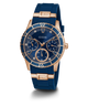 U1157L3 GUESS Ladies 38mm Blue & Rose Gold-Tone Multi-function Sport Watch alternate image