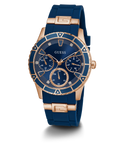 U1157L3 GUESS Ladies 38mm Blue & Rose Gold-Tone Multi-function Sport Watch alternate image