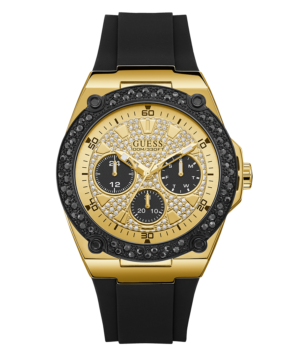GUESS Mens Black Gold Tone Analog Watch - U1257G1 | GUESS Watches US