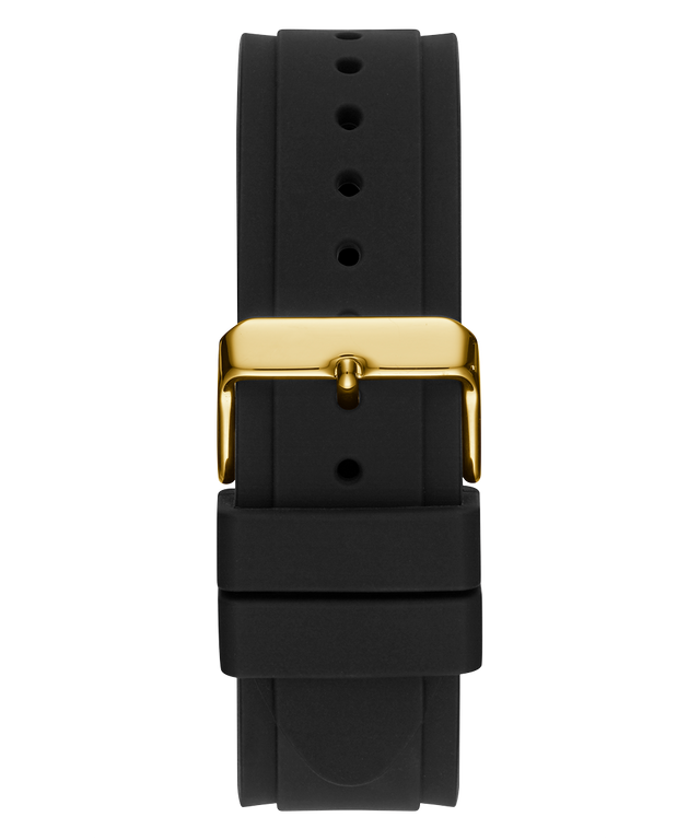 U1257G1 GUESS Mens 45mm Black & Gold-Tone Analog Sport Watch strap image