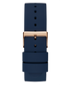 U1264G3 GUESS Mens 44mm Blue & Rose Gold-Tone Analog Dress Watch strap image