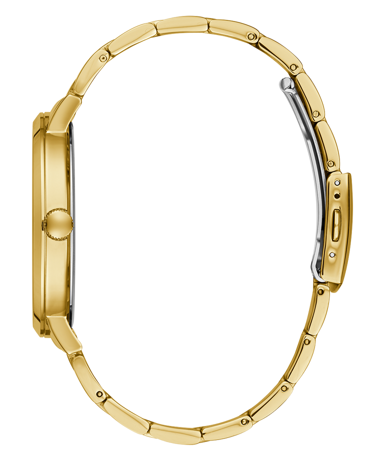 U1315G2 GUESS Mens 44mm Gold-Tone Analog Dress Watch profile image