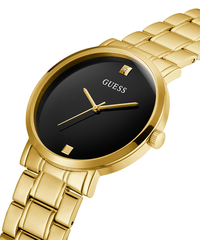 U1315G2 GUESS Mens 44mm Gold-Tone Analog Dress Watch caseback (with attachment) image lifestyle