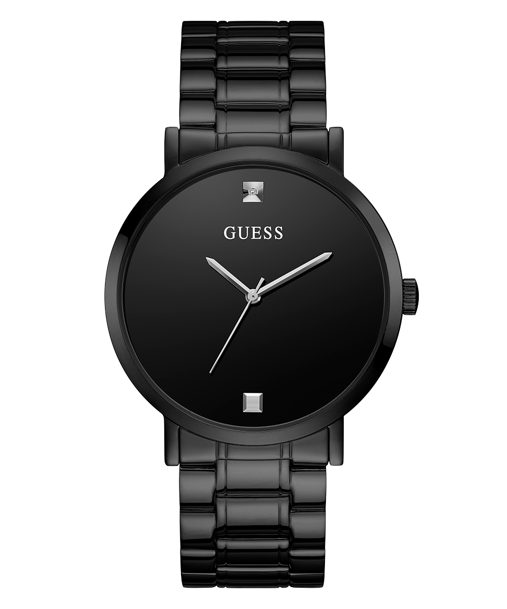 Black And Gold-Tone Square Multifunction Watch | GUESS