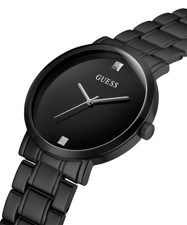 U1315G3 GUESS Mens 44mm Black Analog Dress Watch caseback (with attachment) image lifestyle