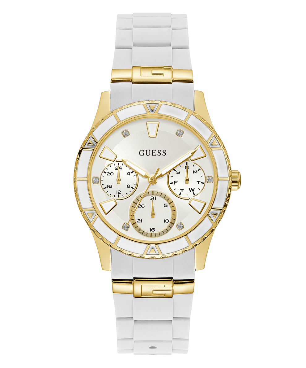 Ladies white 2025 gold watch