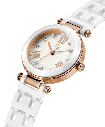 Gc white 2025 ceramic watch